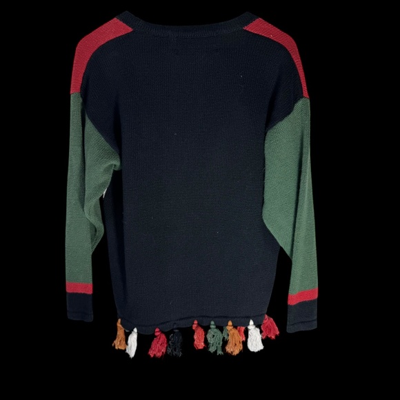 Yo Yo Cotton/Ramie Oversized Vintage Tassel Trim Cardigan Sz S - Picture 3 of 7